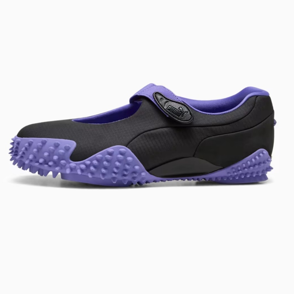 Puma Black and Purple Mary Jane-Style Sneakers